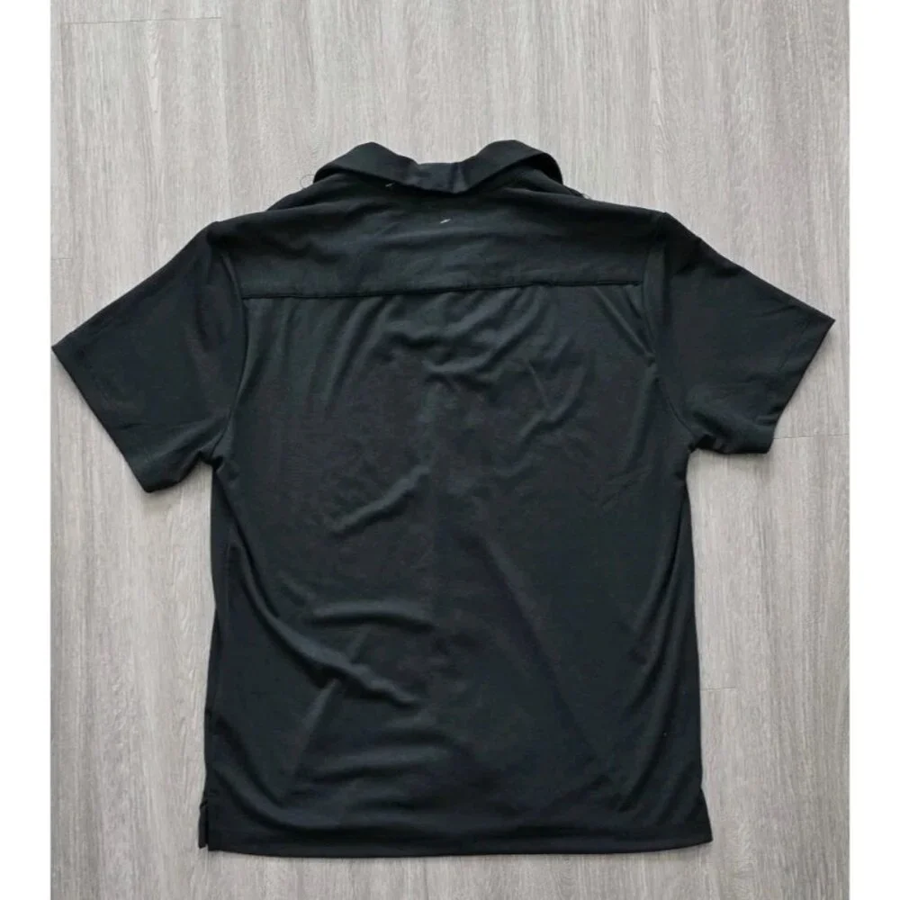 Marc Asher Polo Shirt Small Black Modal Blend Button Front NWT - Picture 10 of 10